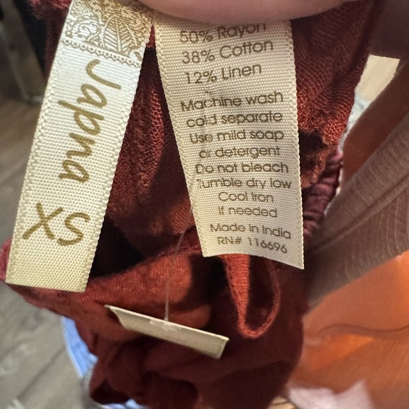 Maroon Boho Japna wrap Linen palazzo Pants size XS - Picture 7 of 9